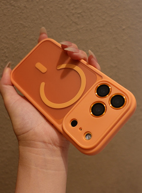 适用苹果17手机壳防摔por新款pro保护壳max磨砂iphone防指纹p磁吸magsafe精孔全包镜头pm灰色新品por星宇橙色