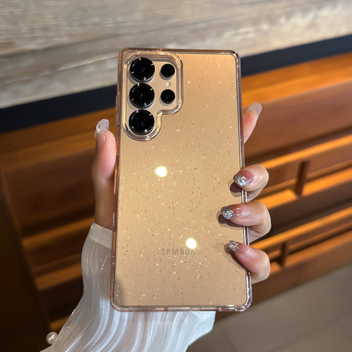 适用三星Galaxy手机壳S25防摔新款ultra保护套s24外壳p十透明U +轻奢5G高级感plus闪粉ins女款s23粉色紫色