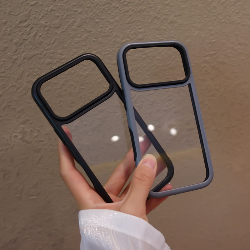 适用苹果17手机壳16防摔por新款pro保护壳max透明iphone加厚p高出屏幕保护ins简约pm马卡龙por黑色air灰色ip