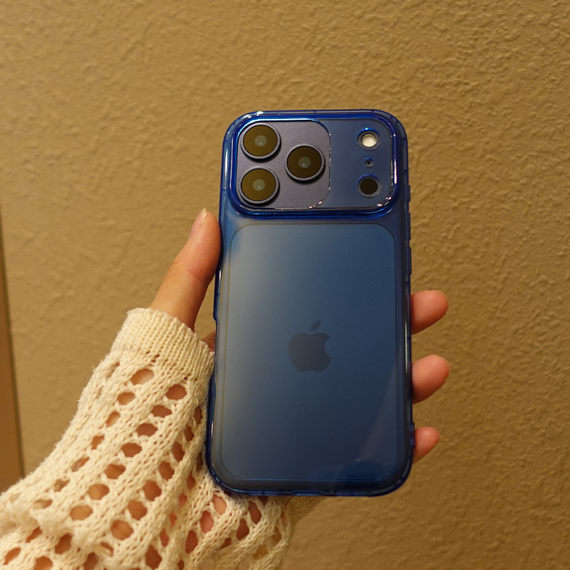 适用苹果17手机壳防摔por新款pro保护壳max透明iphone加厚气囊防摔TPU软壳pm套p简约ins蓝色紫色