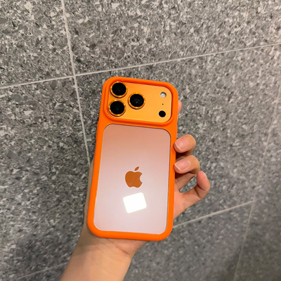 适用苹果iphone17promax手机壳防摔17por新款保护壳星宇橙max透明大孔简约17橙色
