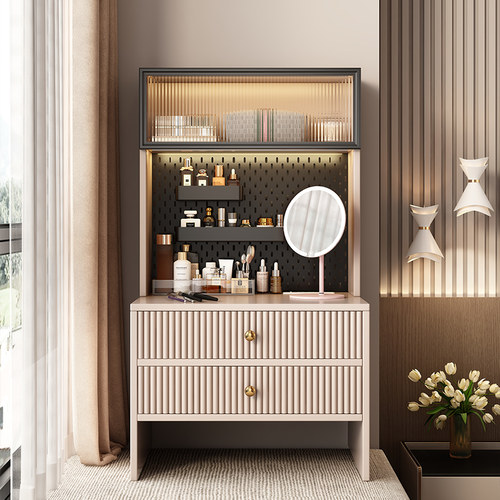 争溪飘窗梳妆台带触摸灯带化妆镜