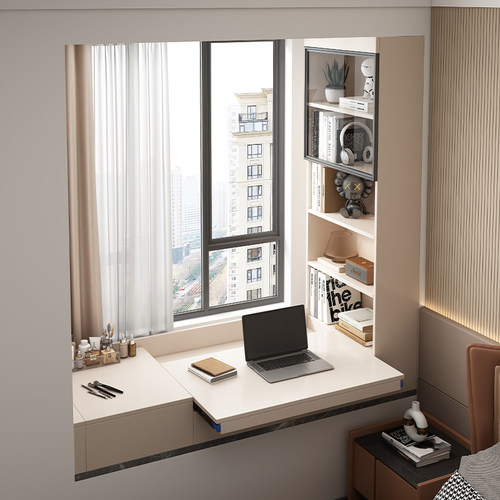 争溪飘窗抽拉式书桌电脑桌