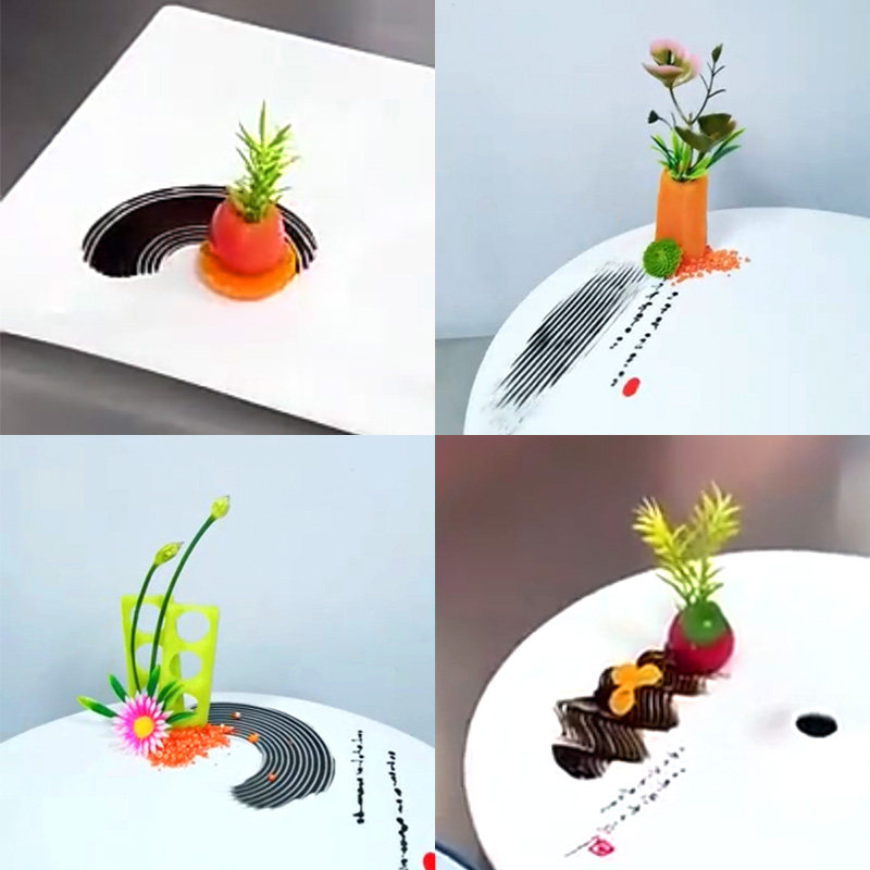 创意装盘魔法刷意境厨用网红摆盘装饰酱汁刷果酱画工具盘饰神器