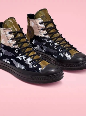 Converse匡威1970s迷彩复古高帮黑武士男女休闲帆布鞋165912c