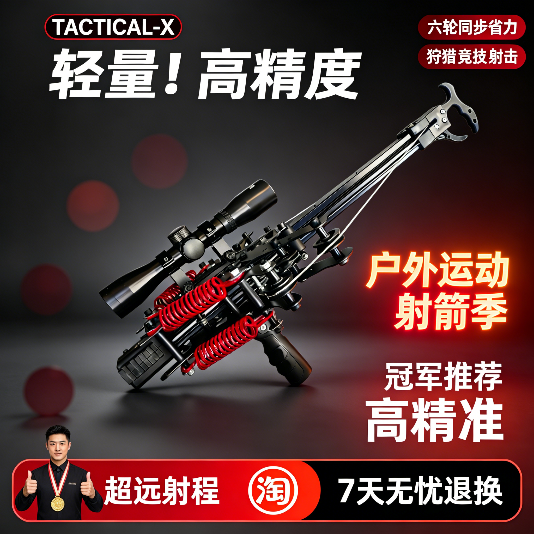 四代毒蛇复合弓弹弓成年人专用高精度斑鸠王子弹弓户外高精度枪式