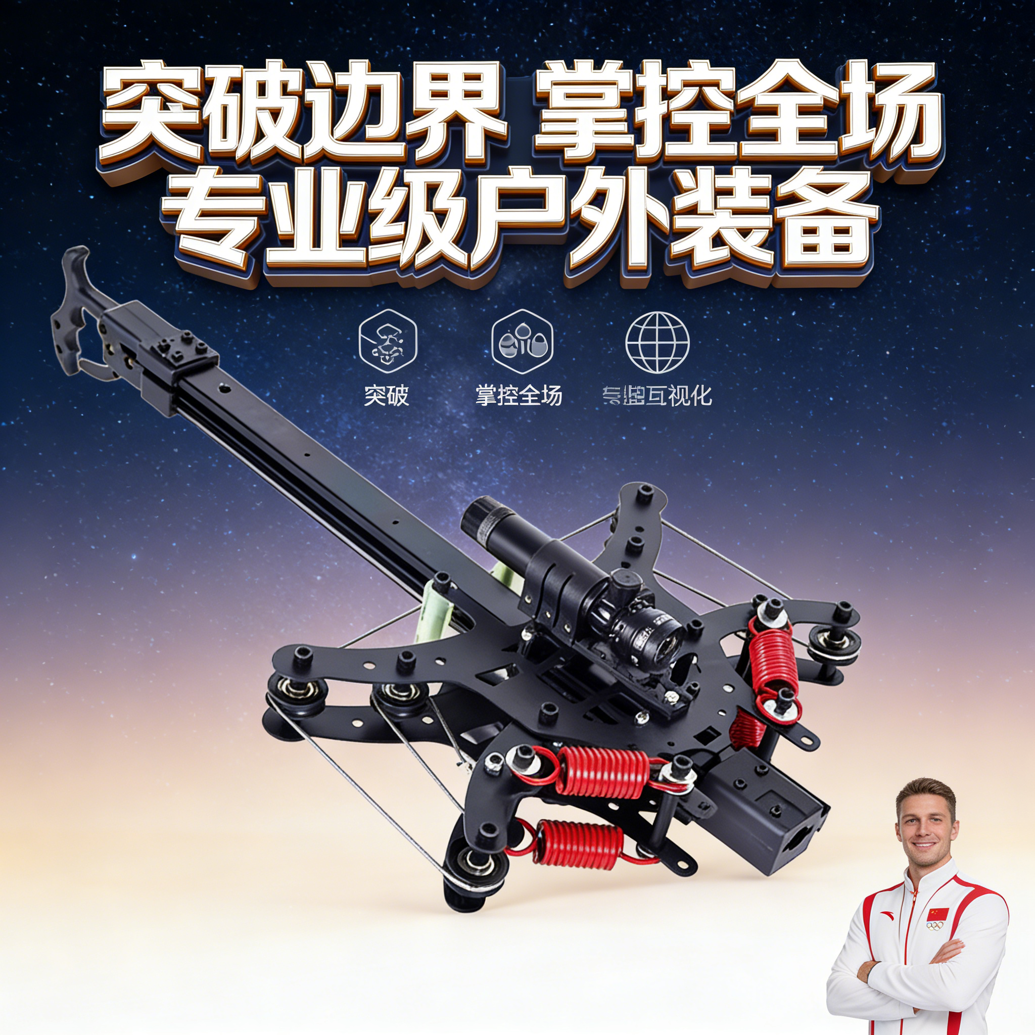 超远射程弹弓专业级便携式2026新款成人专用复合弓毒蛇连发高精准