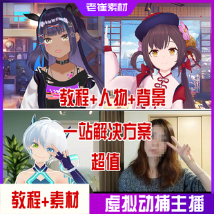 抖音vrm虚拟主播素材 抖音直播间背景搭建 二次元人物形象