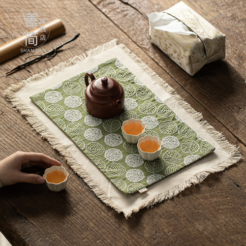 茶巾茶席茶盘吸水茶垫杯垫