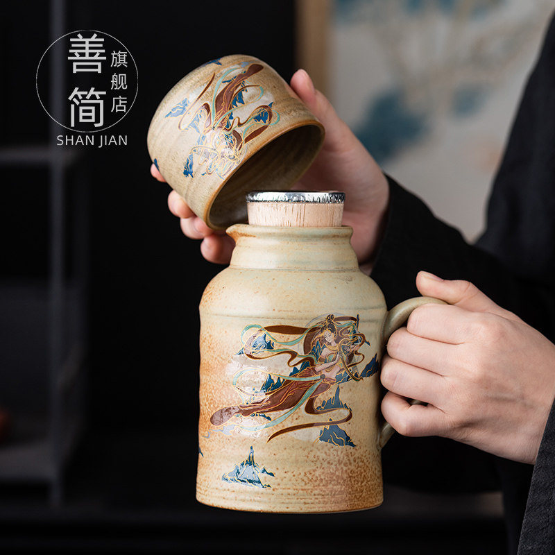郭煌覆古小暖壶闷茶家用办公室陶瓷泡茶壶一壶一杯个人专用茶水杯