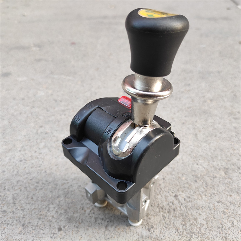 自卸车翻斗车渣土车大箱举升液压手控阀三孔铝手柄带定位控制开关