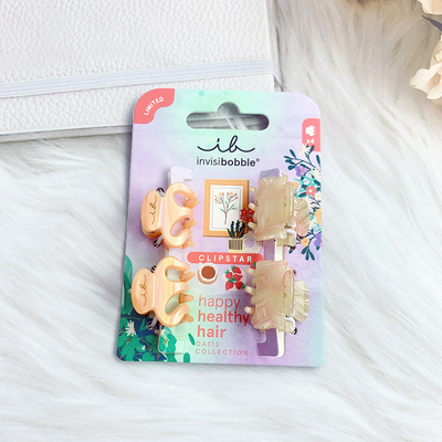 德国invisibobble高级灵动小柑橘发夹抓夹小号鲨鱼夹女4入礼物