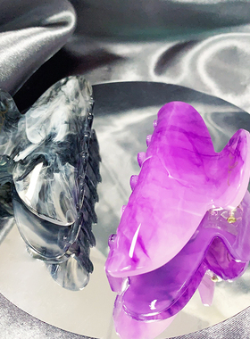 德国invisibobble轻奢时尚发饰抓夹发夹鲨鱼夹幻彩紫嫣美发饰2入