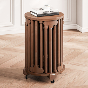 茶几原木新中式叠叠乐现代吃饭凳子餐桌家用可叠放凳凳实木圆凳子