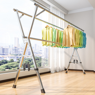 可折叠阳台壁挂晾晒架可调节落地窗户多功能室外伸缩晾晒杆晾衣杆