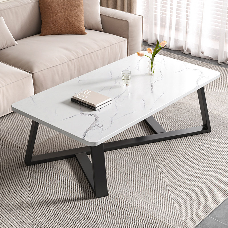 岩板色茶几客厅简约现代办公室沙发茶几桌家用轻奢小户型简易茶几