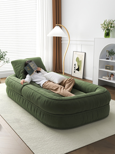 懒人沙发人类狗窝榻榻米可躺可睡躺椅卧室单人可折叠沙发床窝窝椅