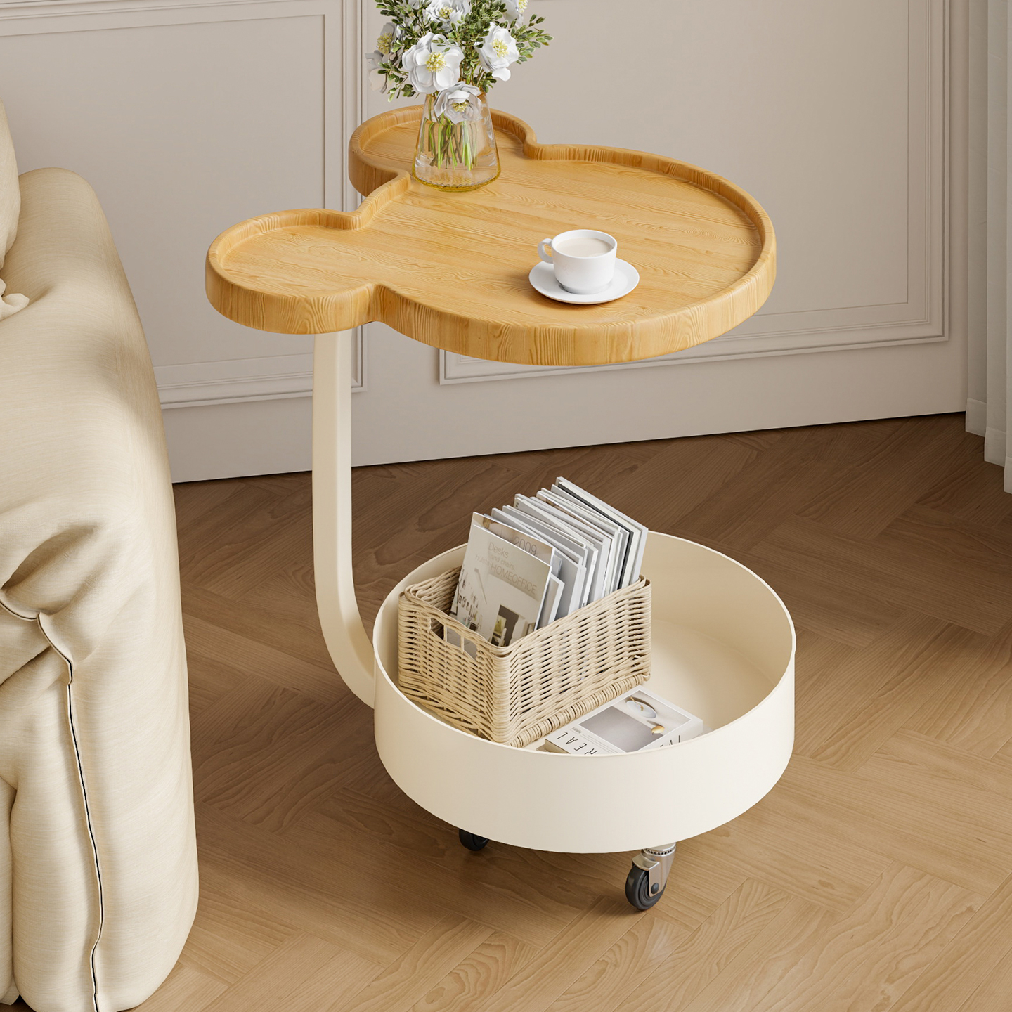 简约现代移动置物架家用卧室儿童