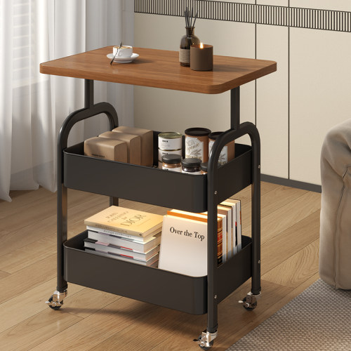 可移动小推车茶几客厅零食奶油风