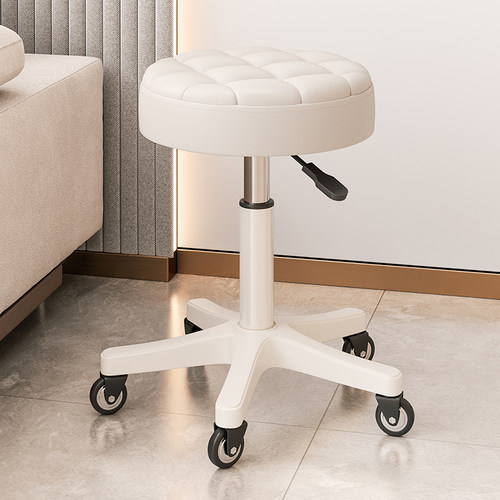 美容凳子滑轮理髲店椅美容院专用大工凳升降转椅圆凳美发美甲椅子