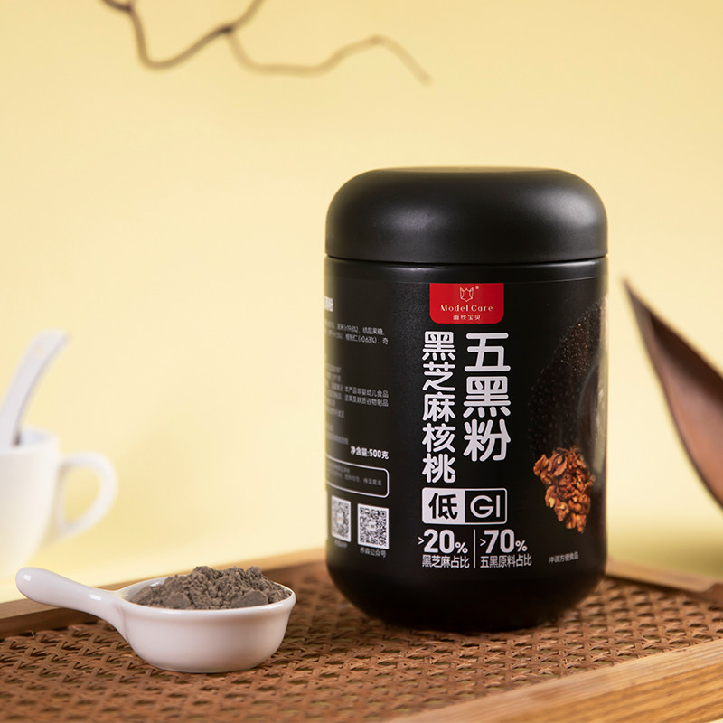 曲线宝贝五黑粉黑芝麻核桃粉低GI,咖啡/麦片/冲饮,代餐粉,淘宝优惠券,粉丝福利购,淘宝优惠卷
