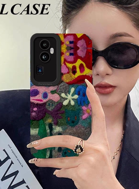 彩色艺术抽象适用vivox300防摔x200promini手机壳x100新款x90s女款x80pro+高级感x70硅胶x50全包x30创意x27套