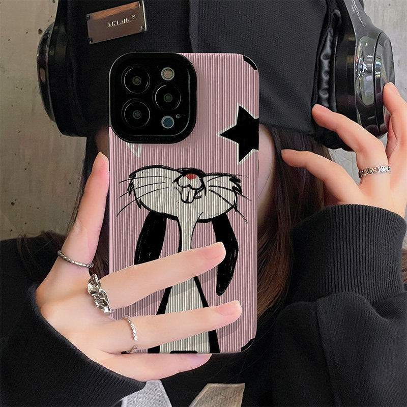 卡通门牙兔适用于苹果15手机壳15pro新款14promax简约13高级感12plus