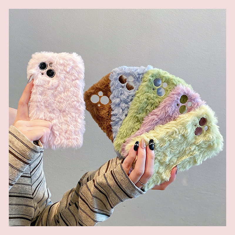 秋冬毛绒纯色适用苹果17pr