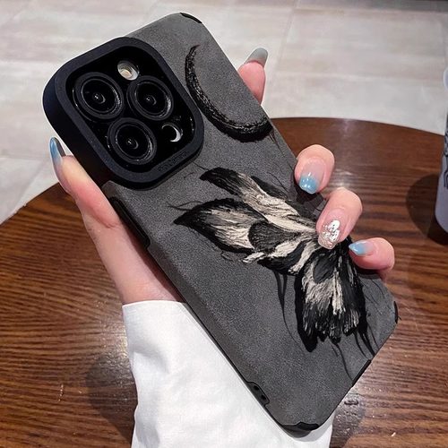 复古风翻毛皮适用苹果16Pr