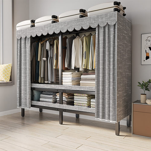 免安装展开即用简易布衣柜