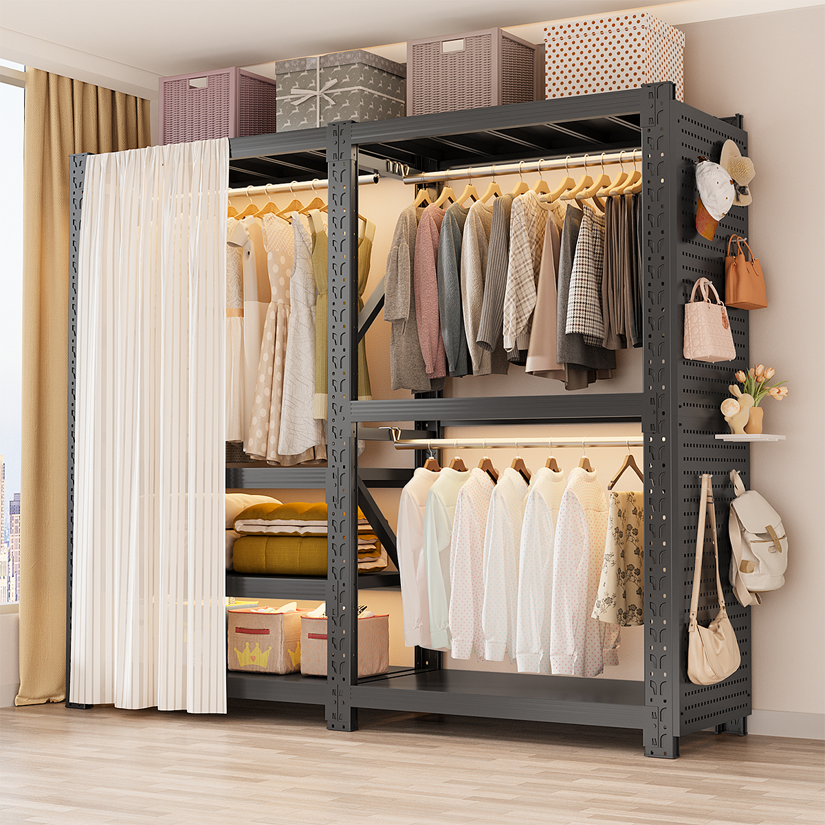 货架衣柜加厚置物架家用储物柜