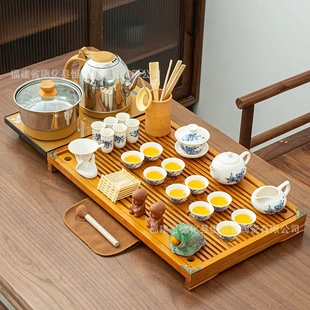 客廳家用全自動一體茶臺燒水壺整套茶盤組合中式 茶具套裝 功夫