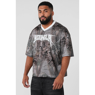 YOUNGLA美式超大透气男士运动T恤