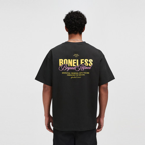 BONELESS撞色排版字母T恤