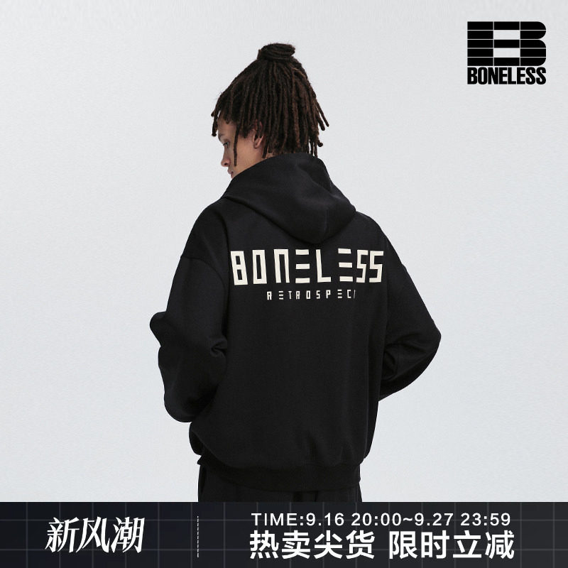 基础LOGO双拉链开衫帽衫图片