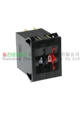 KBPL 2位编码开关 镀金 0-9码尺寸26*33拨动开关 混合红黑拨轮