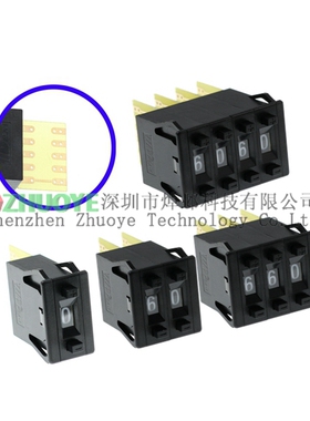KSA-1编码数字开关8421C 5个镀金触点G 拨码0-9拨盘1/2/3/4位黑色