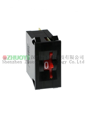 焯邺 KBPL 1位编码开关 镀金 0-9码尺寸18*33拨动开关 红色拨轮