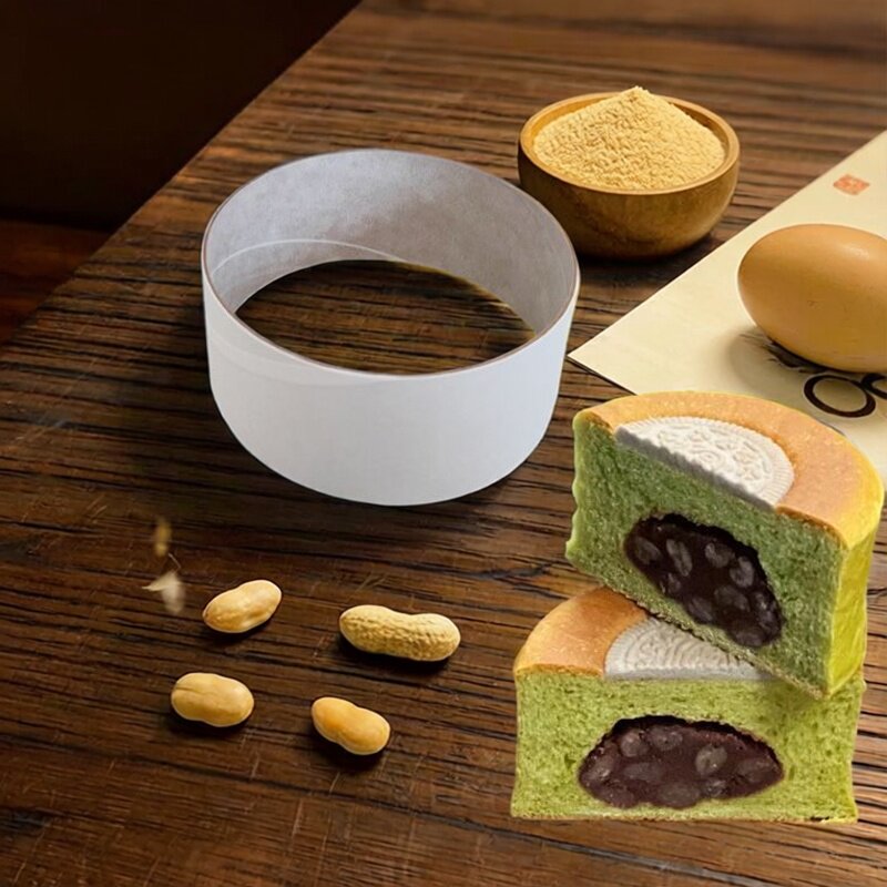 纸质大鼓面包模具食品级面包纸圈日式红豆慕斯圈圆形重复使用纸模