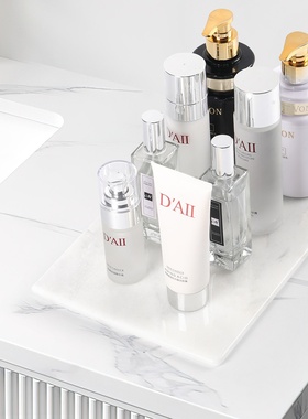 厂家天然大理石托盘方形首饰收纳家居摆件装饰品样板间酒店软装