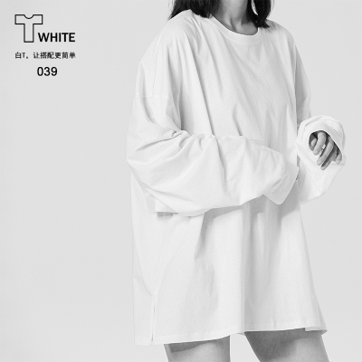 Twhite039超薄防晒oversize白T