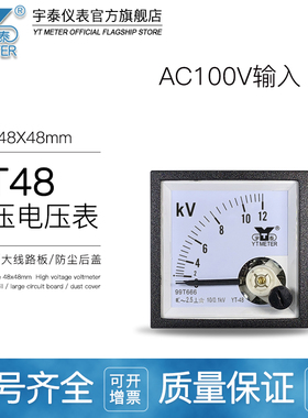 99T1交流100v高压电压表表3kv 6kv 10kv 12kv 20kv千伏表cp48be48