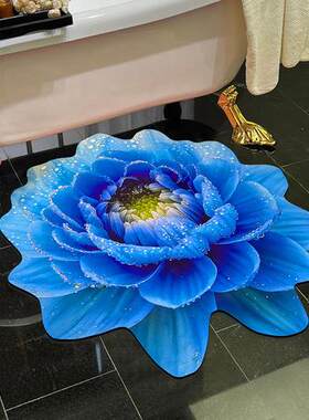 3D立体吸水垫入门花卉地垫硅藻泥浴室垫干垫卫生间防滑垫客厅速干