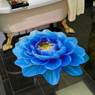 3D立体吸水垫入门花卉地垫硅藻泥浴室垫干垫卫生间防滑垫客厅速干