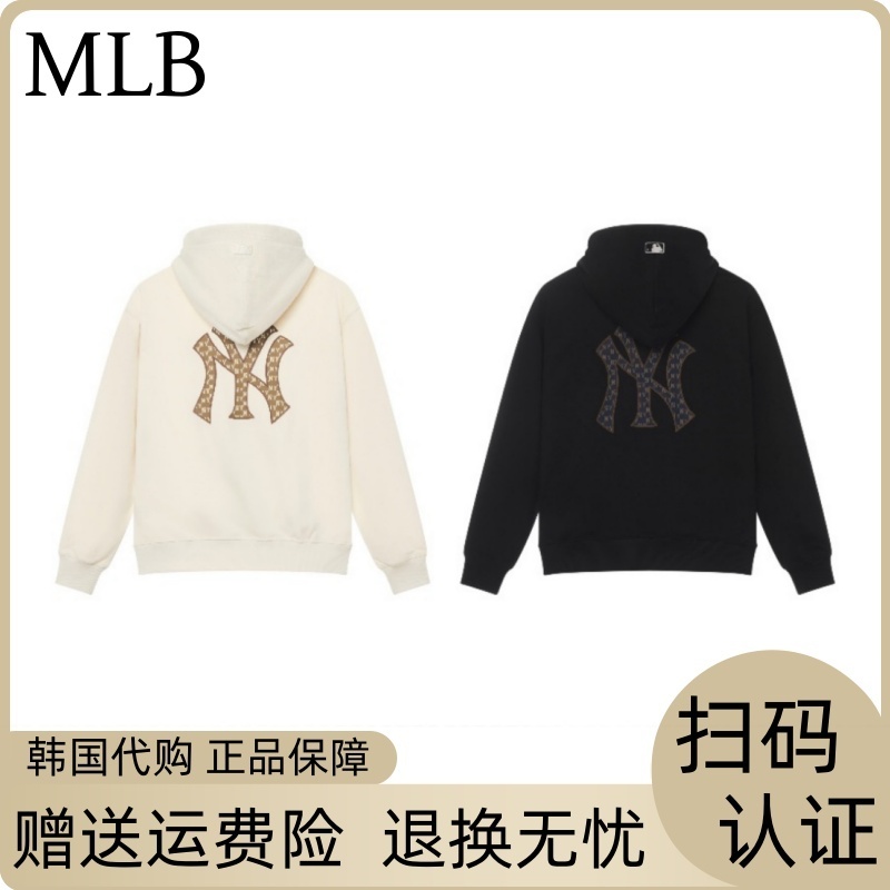男女情侣老花满标连帽卫衣