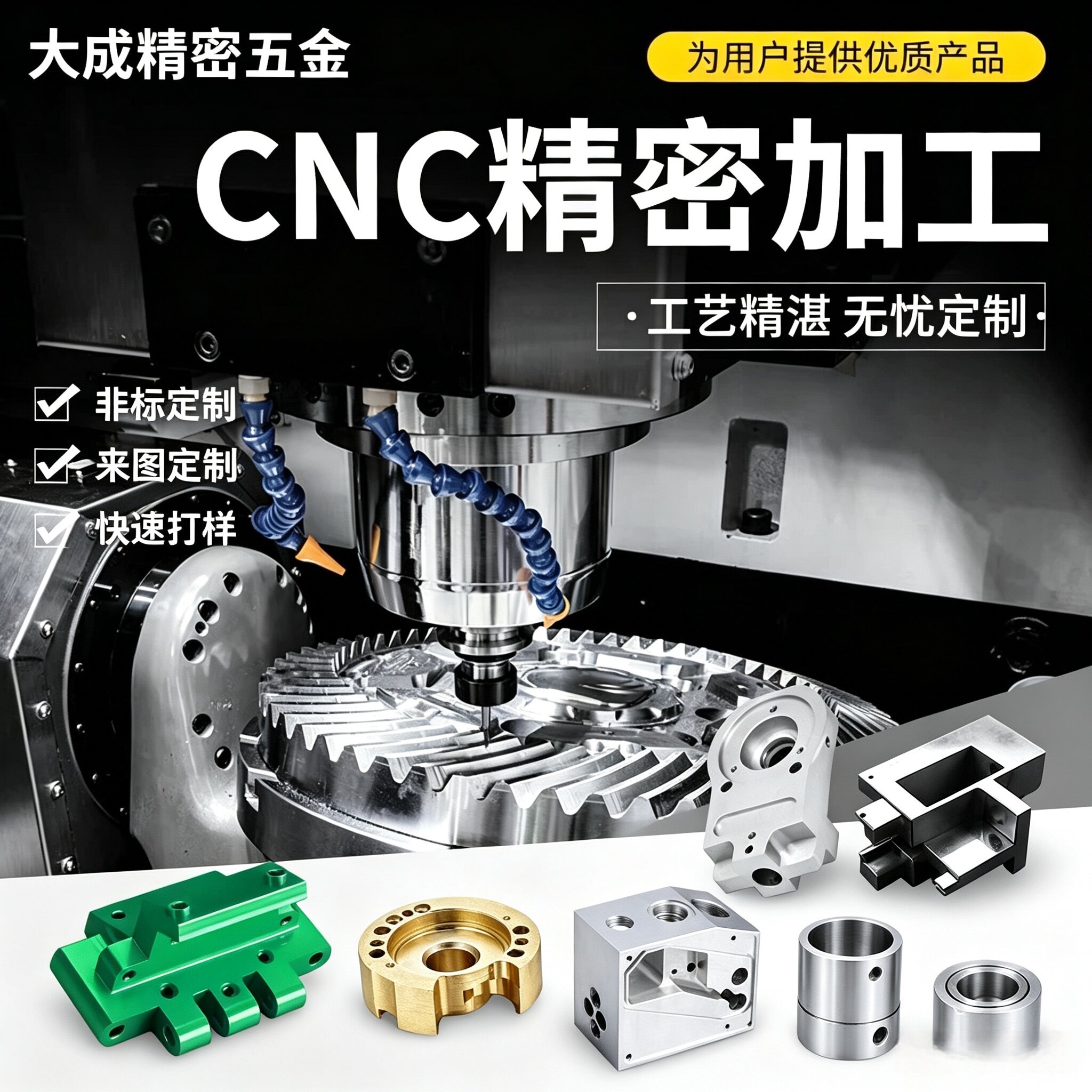 数控车床加工车铣复合CNC铝合金黄铜紫铜不锈钢机械零件加工定制