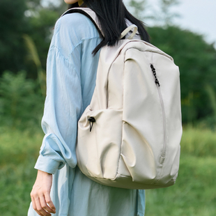 高颜值双肩包大学生登山包轻便大容量背包 书包女高中生2025年新款