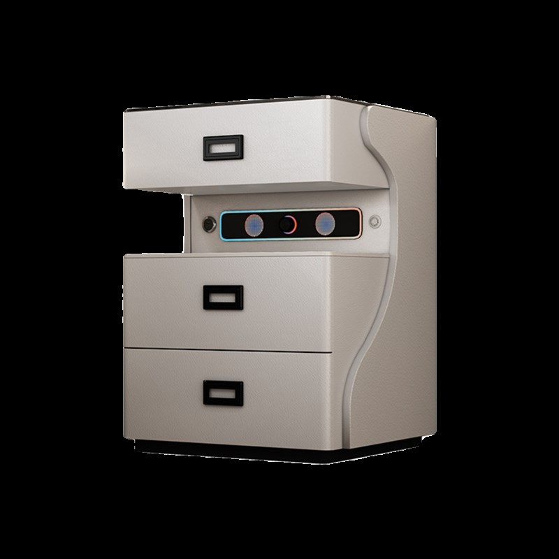 科技智能床头柜多功m能家用带灯无线充音响网红简约现代实木床边