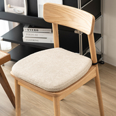 泰迪绒马蹄形椅坐垫毛绒记忆棉冬季 保暖防滑椅垫凳垫奶油风座垫