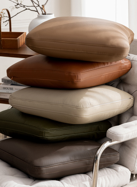 SILVER FROST牛皮纹方形皮革抱枕套客厅沙发床头通用靠垫抱枕靠枕